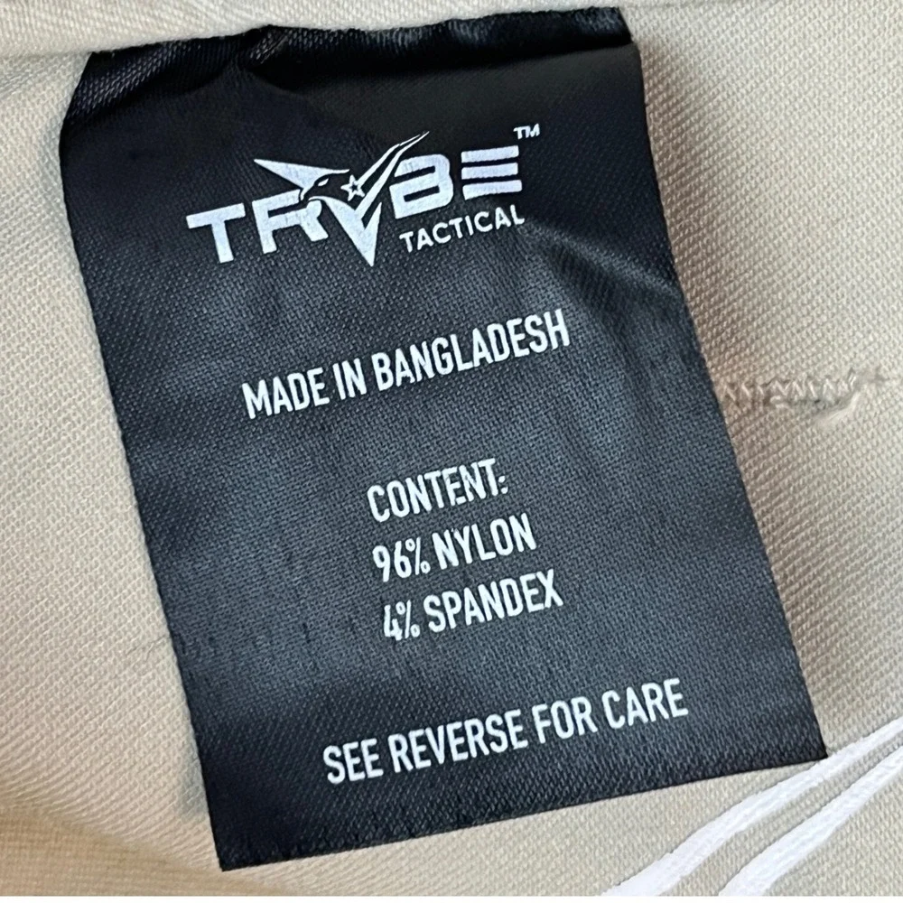 TRYBE Tactical Cargo‎ Pants Mens 36x34 Tan Stretch EDC Pockets Outdoor Utility